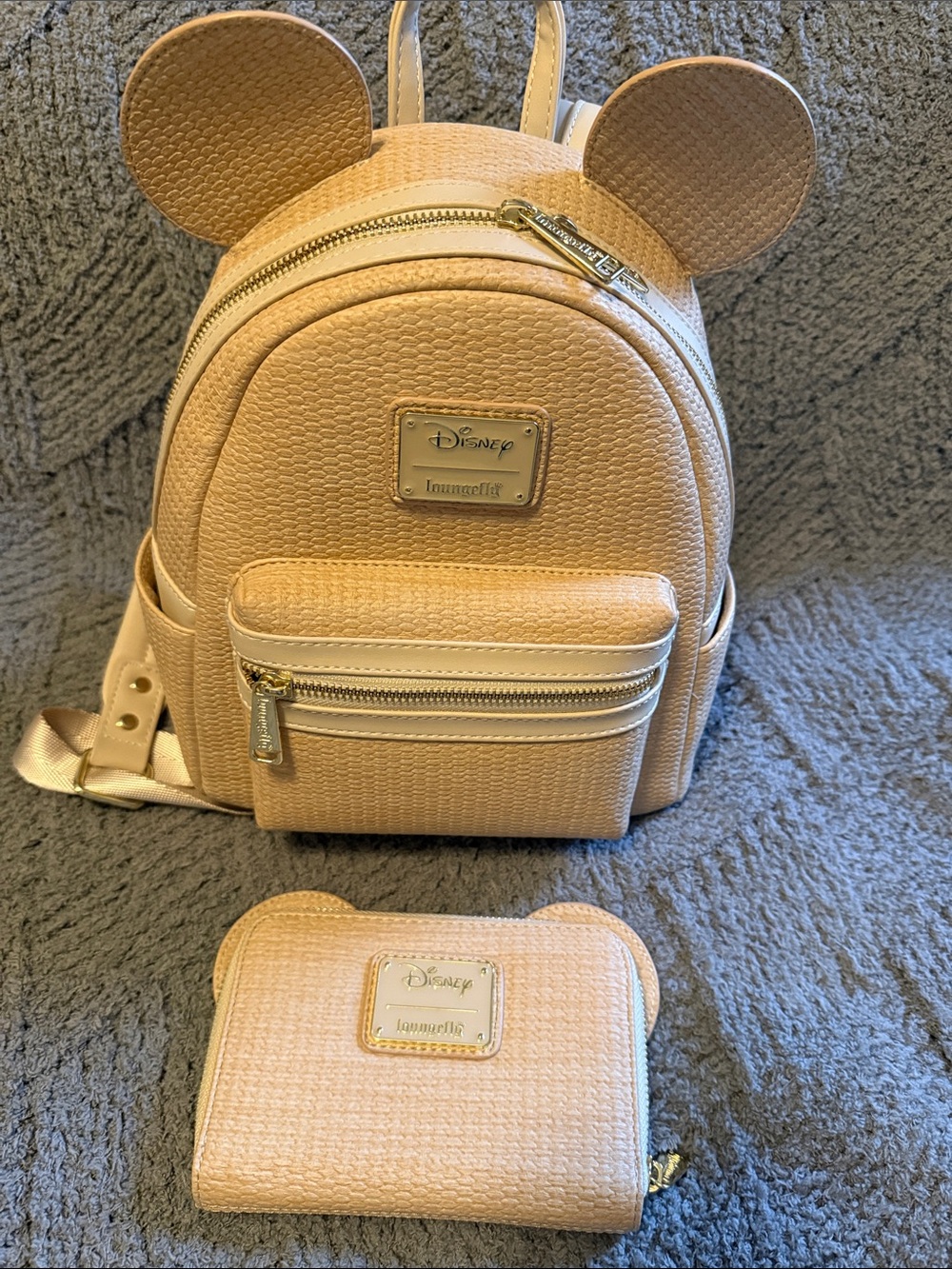 Disney x Loungefly Beige Mickey Ear Mini Backpack - Picture 11 of 11